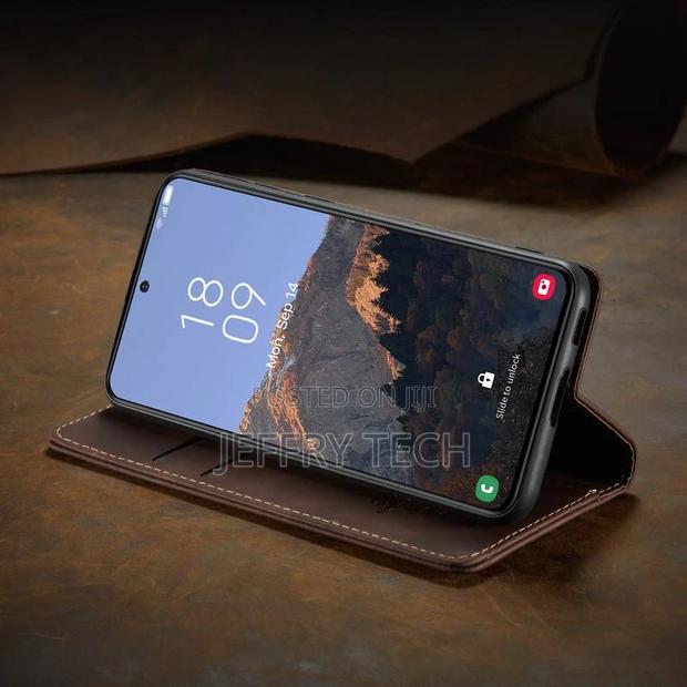 Leather Case for Samsung Galaxy S23 Plus Ultra Luxury Silico - thumbnail 3