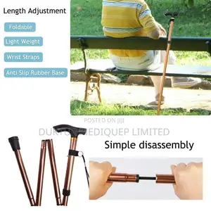 Walking Cane/ Stick 5-level Adjustable Height Non-slip Base