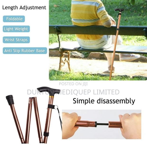 Walking Cane/ Stick 5-level Adjustable Height Non-slip Base - thumbnail 3