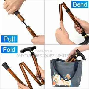 Walking Cane/ Stick 5-level Adjustable Height Non-slip Base