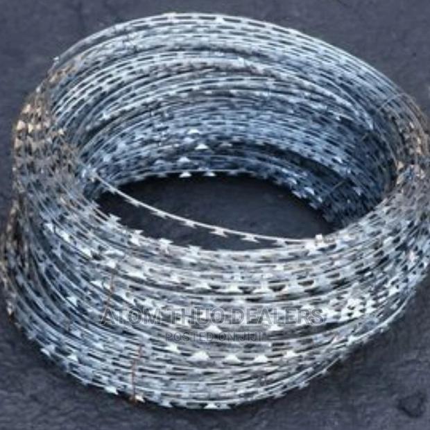Silver / Clear Razor Wire - 10m Long - main view