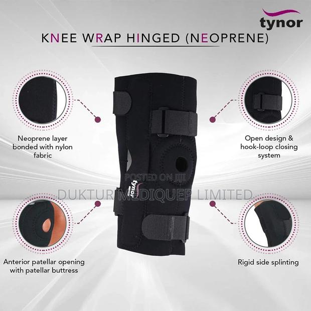 Hinged Neoprene Knee Wrap- Open Patella S, M, L, XL, XXL