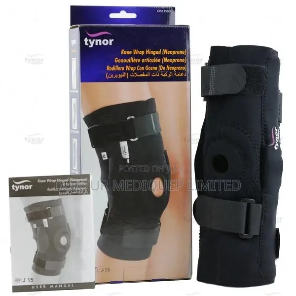 Hinged Neoprene Knee Wrap- Open Patella S, M, L, XL, XXL