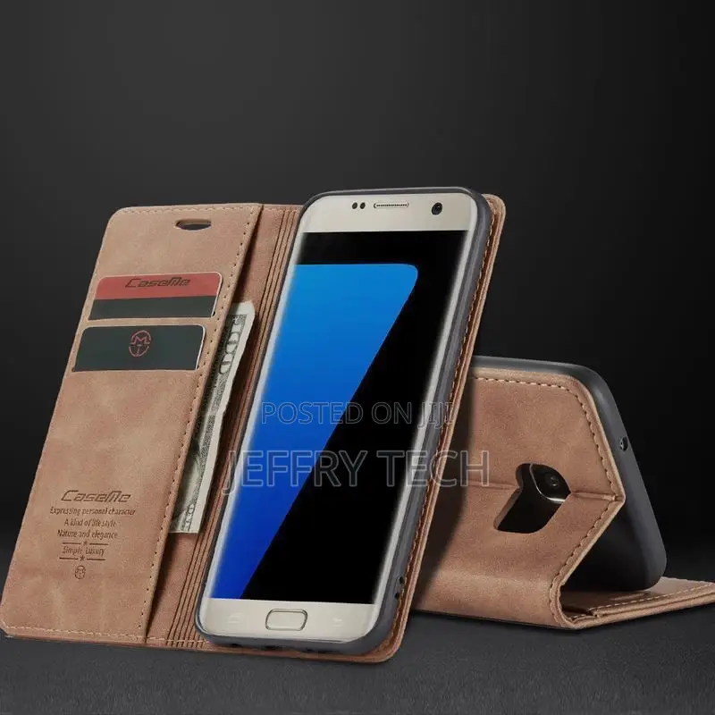 Shockproof Leather Wallet Case for Samsung S7 Edge Luxury Ma