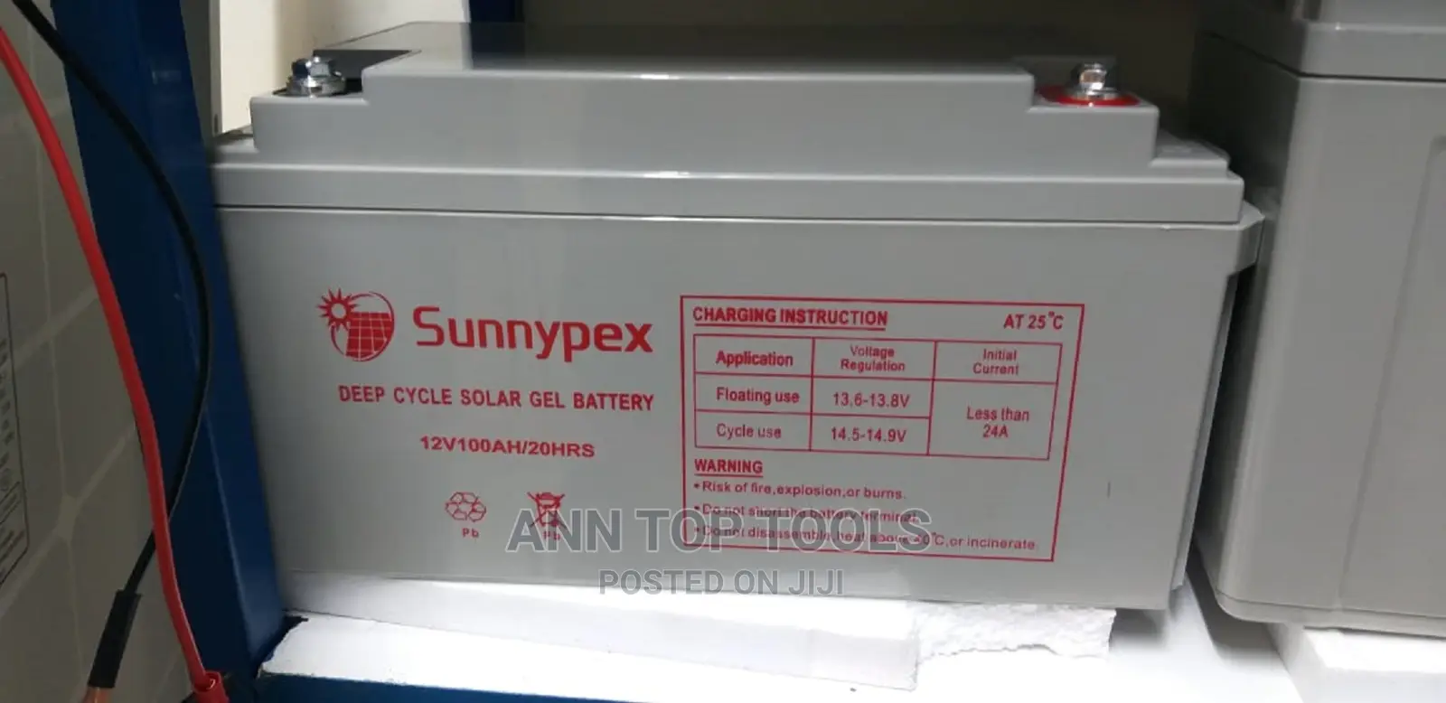 Sunnypex Deep Cycle Solar 100ah Gel Battery