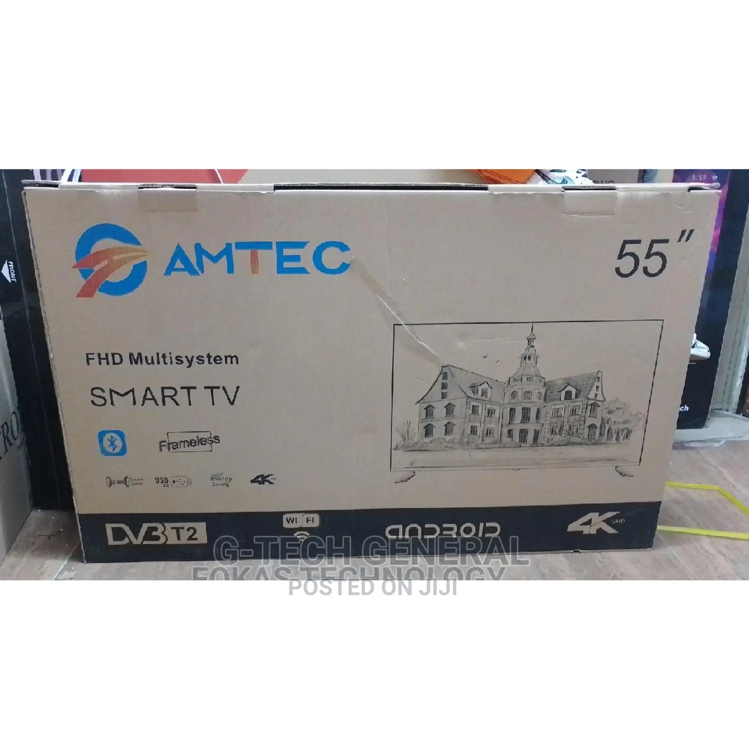 Amtec 55 " Frameless Uhd Android TV 1.5gbram 8gbrom