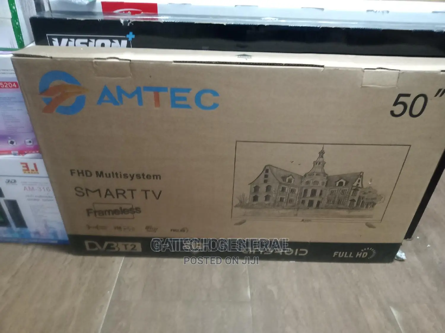 Amtec 50 " Frameless Uhd Android TV 1.5gbram 8gbrom