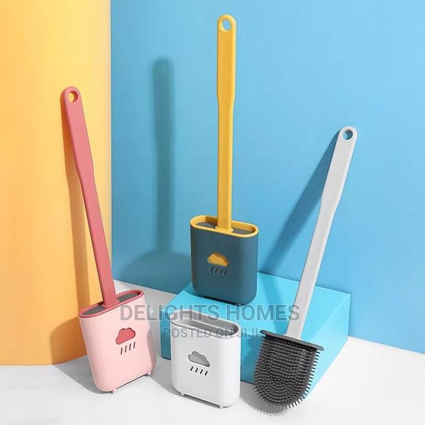 Flat Head Silicon Toilet Brush