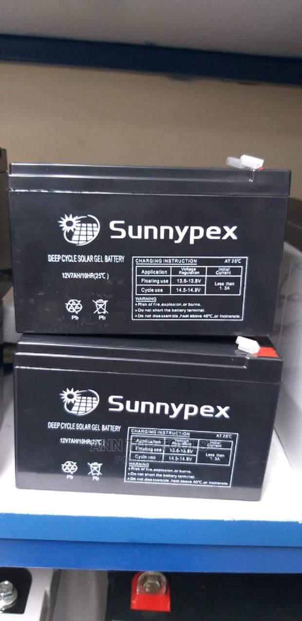 Sunnypex 7ah 12v Deep Cycle Solar Gel Battery - main view