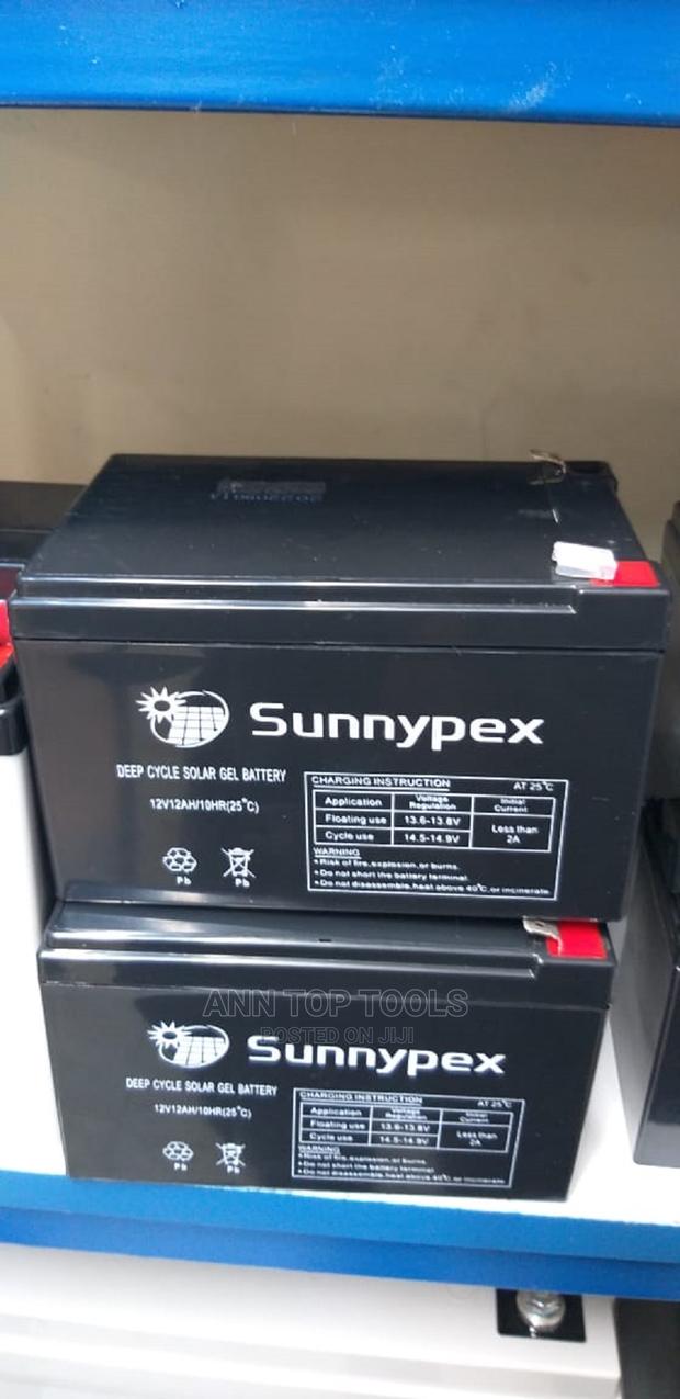 Sunnypex 7ah 12v Deep Cycle Solar Gel Battery - thumbnail 2