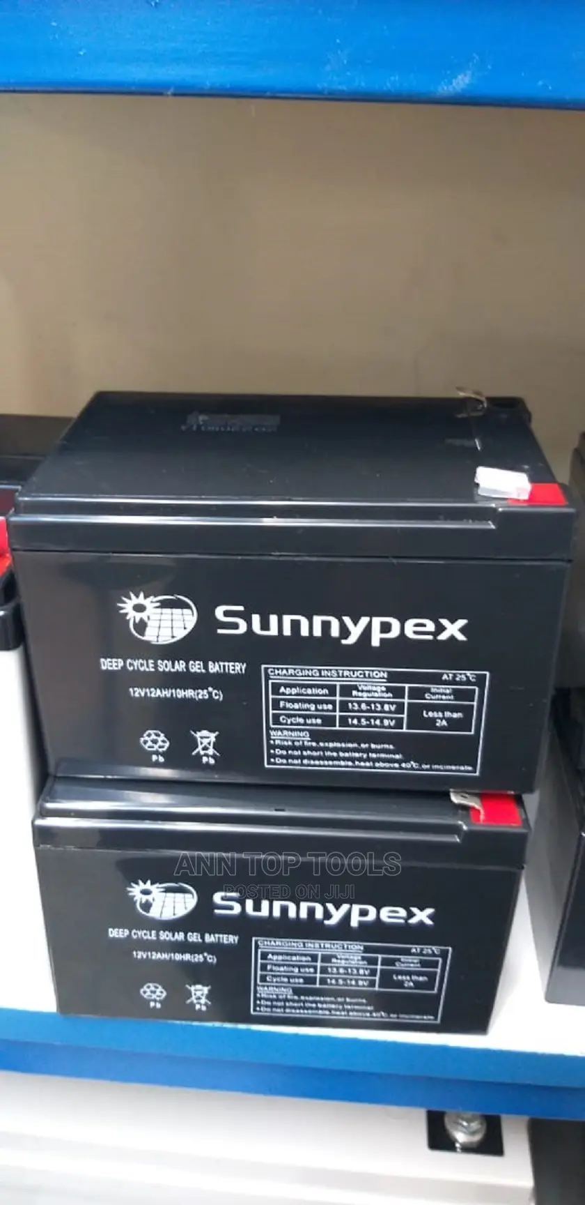 Sunnypex 7ah 12v Deep Cycle Solar Gel Battery