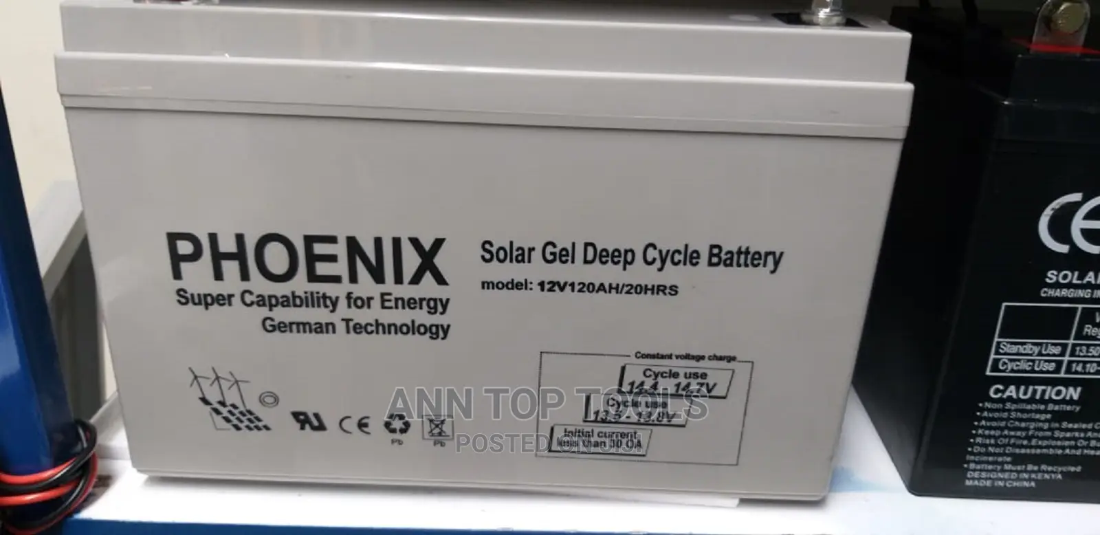Phoenix 120ah Solar Gel Deep Cycle Battery
