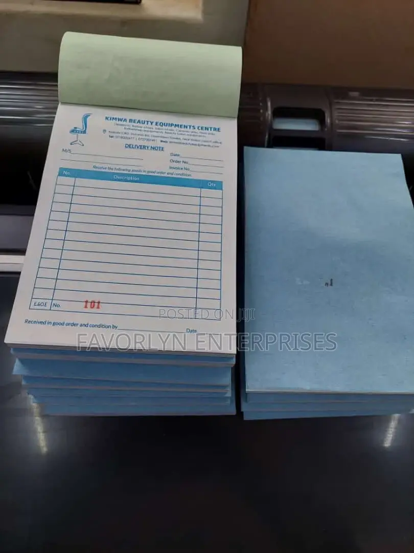 Clear and Self Carbonated Receipt Books
