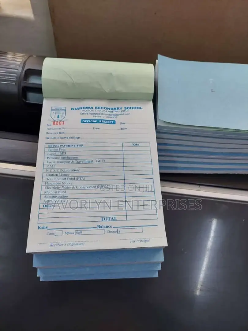 Clear and Self Carbonated Receipt Books