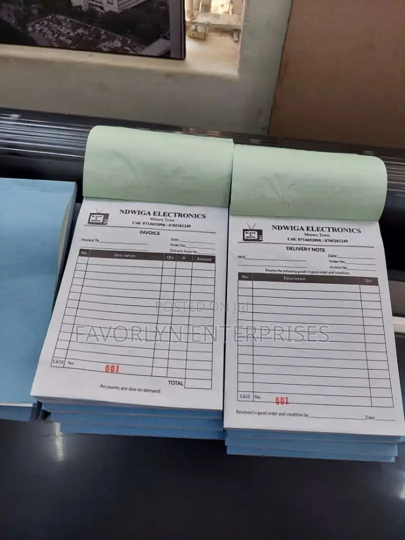 Clear and Self Carbonated Receipt Books