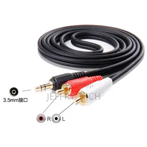 RCA Cable Jack 3.5 to RCA Audio Cable 3.5mm Jack to 2RCA 5m