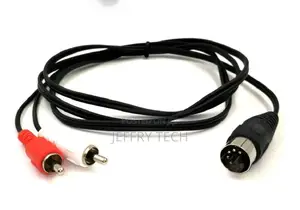 1.5M 5 Pin Din Male to 2 RCA Male Audio Video Adapter Cable