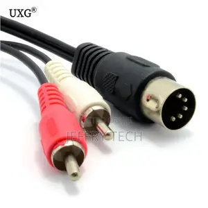 1.5M 5 Pin Din Male to 2 RCA Male Audio Video Adapter Cable