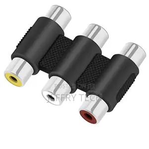 3RCA Female to 3 RCA Female Composite Audio Video AV Cable P