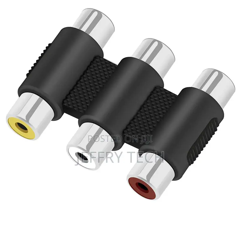 3RCA Female to 3 RCA Female Composite Audio Video AV Cable P