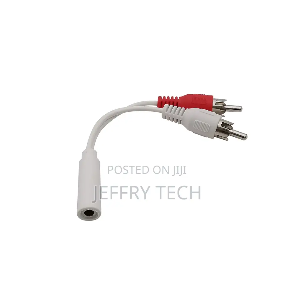 10CM 3.5MM Female to 2 RCA Male Connector Jack Stereo Aux Ca