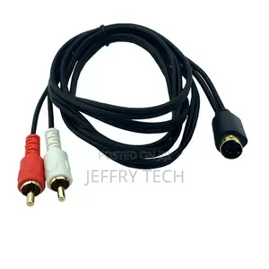 S-Video 4pin to 2-Rca Audio Cables Combo 4 Pin Svideo Male C