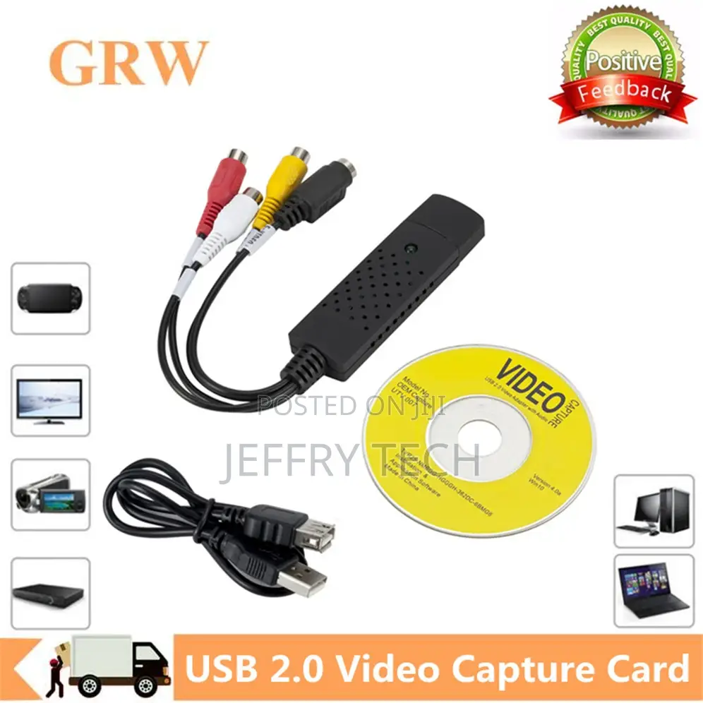 USB 2.0 to RCA Adapter Converter Cable USB 2.0 RCA Audio Vi