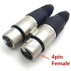 Nickel-Plated 4-Pin Canon Plug Socket Male/Female Microphon - thumbnail 2