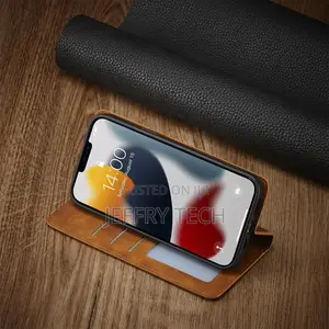 For iPhone 14 Pro Max Plus Case Luxury Magnetic Flip Leather