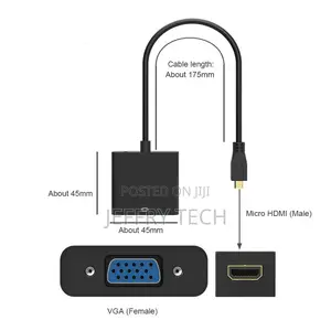 Micro HDMI Input to VGA Output Connector Micro HDMI to VGA C