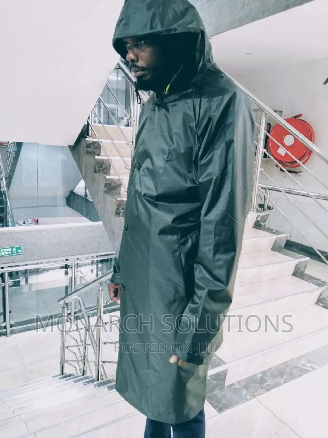 Navy Blue Raincoat