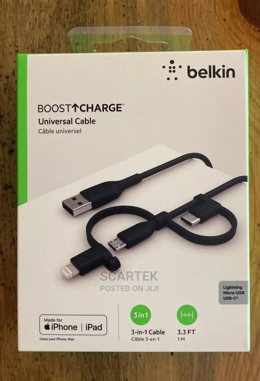 Belkin Universal Cable With Micro Usb-C Lighting Connectors