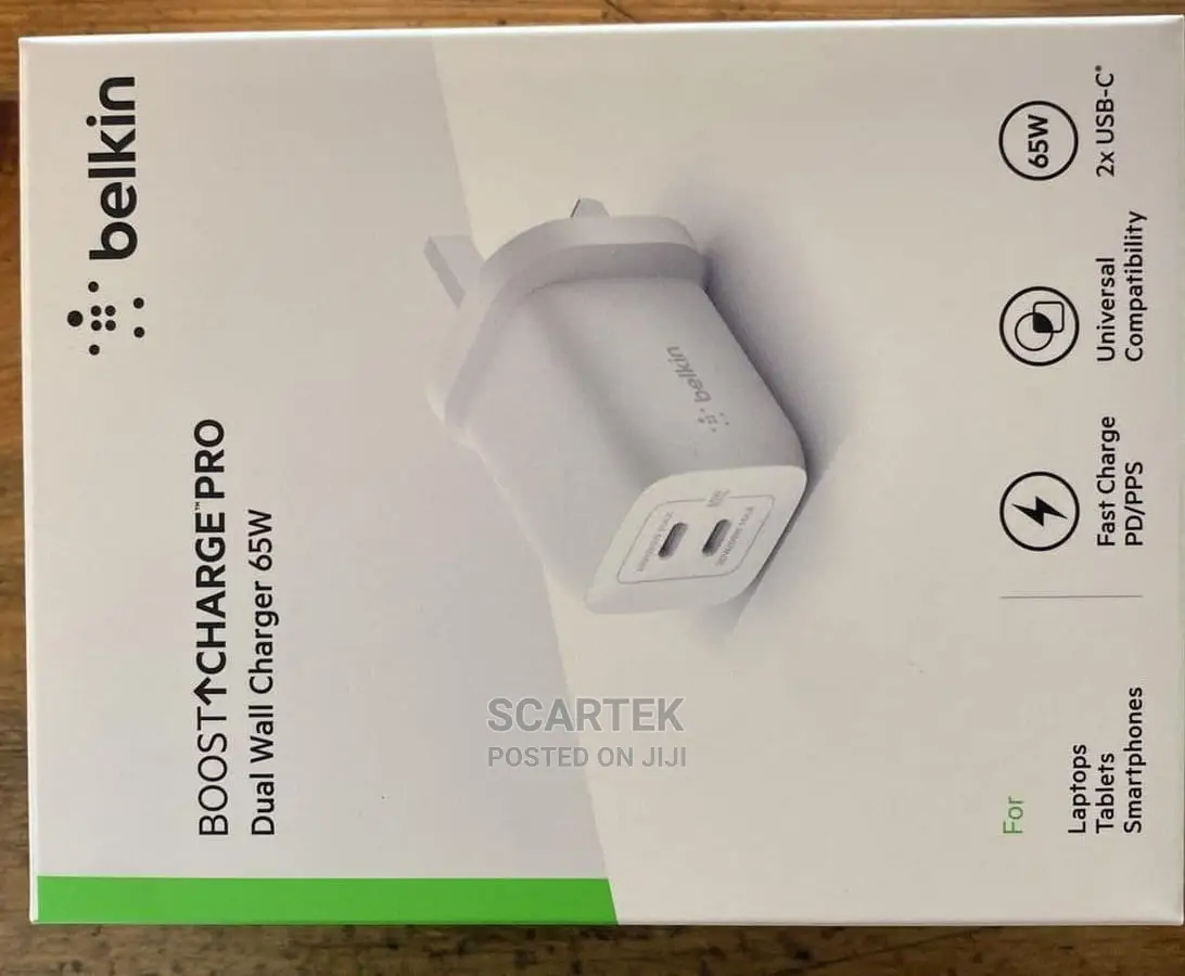 Belkin Boost Charge Pro Dual Wall Charger 65w