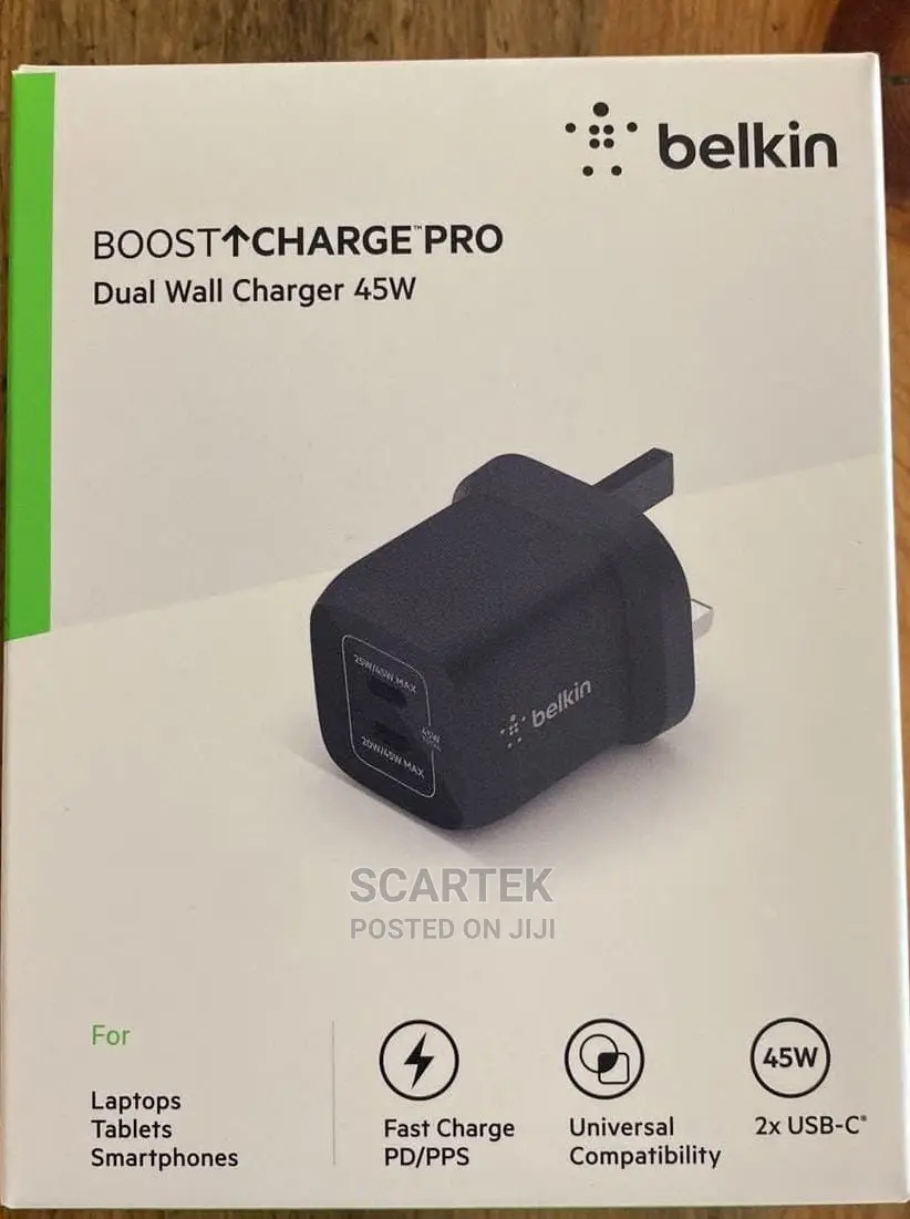 Belkin Boost Charge Pro Dual Wall Charger 45w