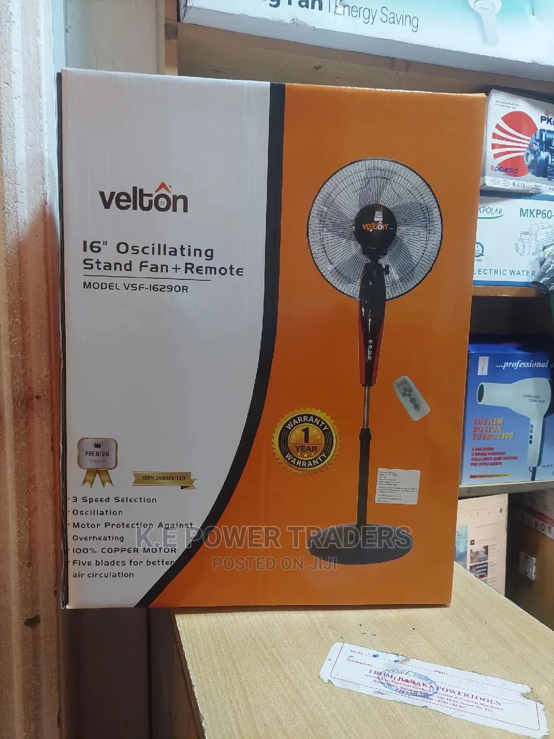 Long-Term Timer Stand Fan With Remote
