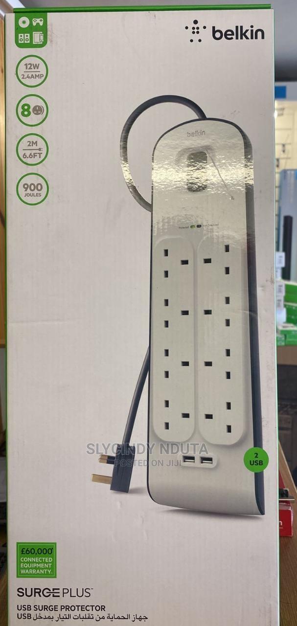Belkin 8 Outlet Surge Protection Strip With 2XUSB Charging