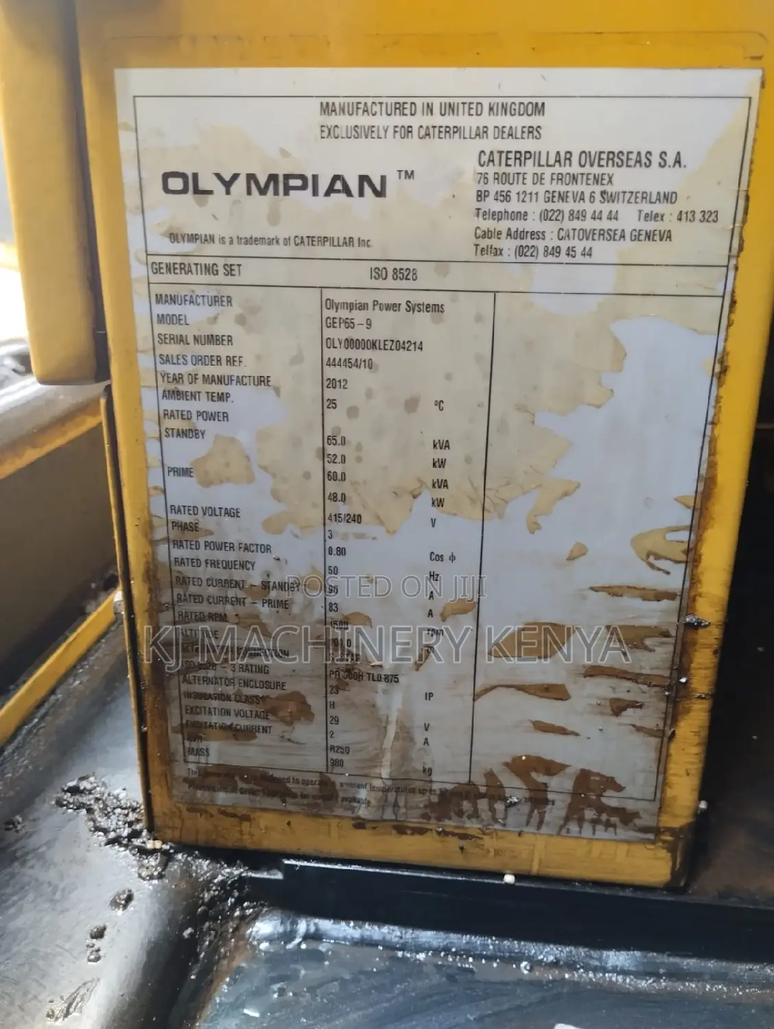 60kva Used Caterpillar Generator