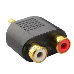 Stereo Audio Male Plug to 2 RCA Female Jack Y 3.5mm Adapter