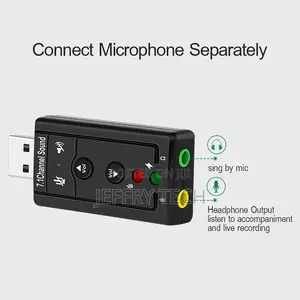 7.1 External USB Sound Card Stereo Microphone Speaker Headph