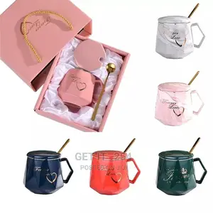 Diamond Shape Ceramic Cup Set Gift Box