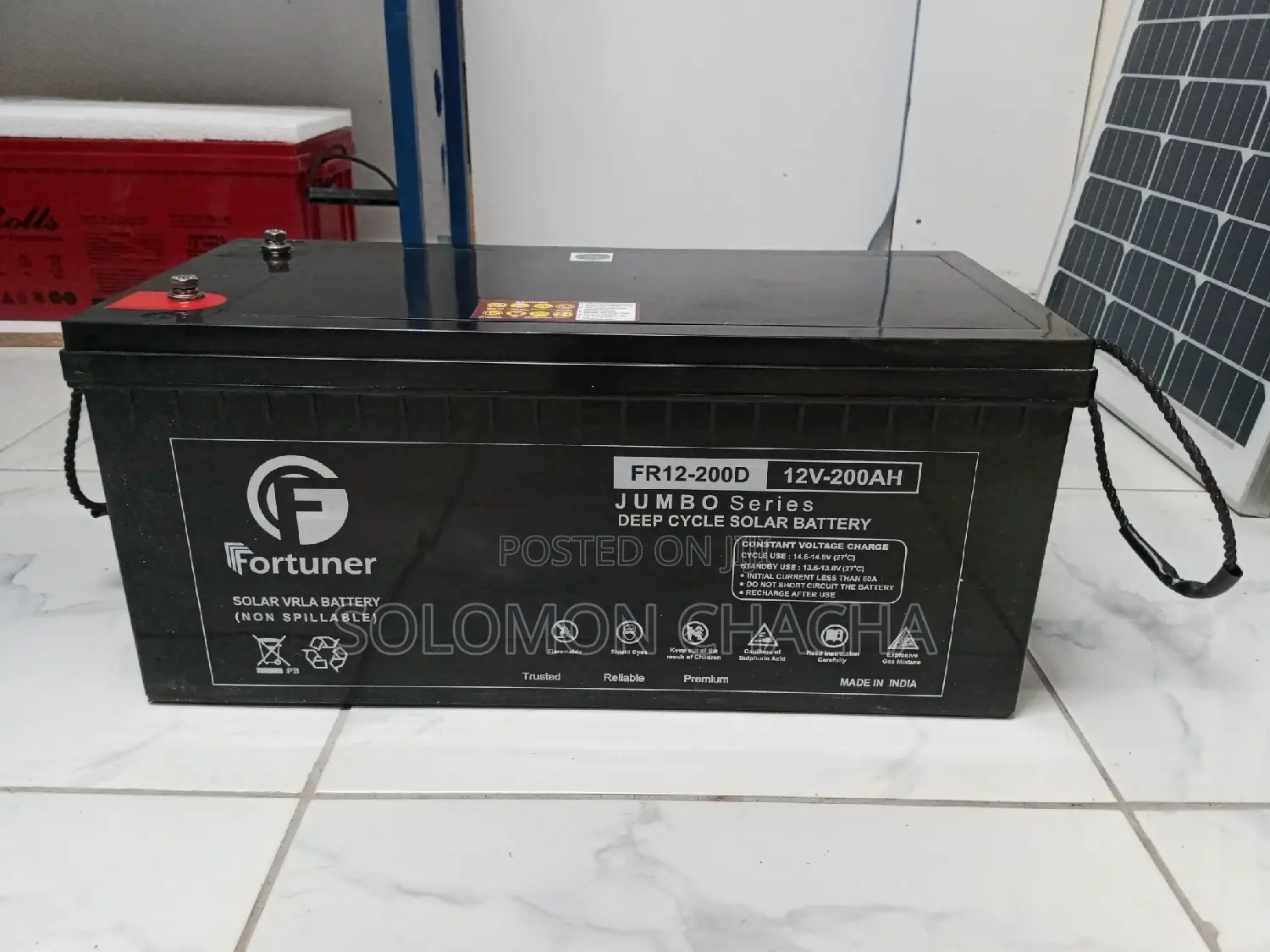 Fortuner 12V 200AH Solar Battery