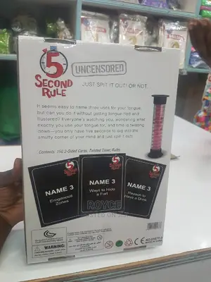 5 Second Rule Card Game
