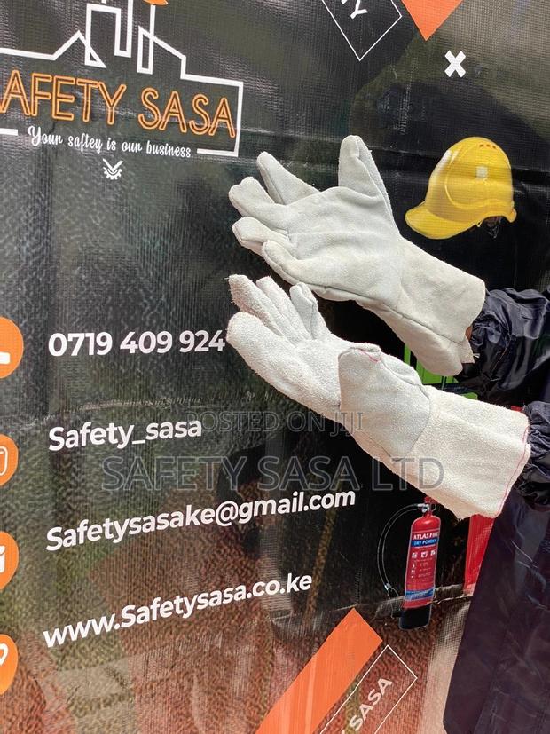 Leather Safety Gloves Long - thumbnail 3