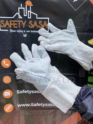 Leather Safety Gloves Long - thumbnail 2