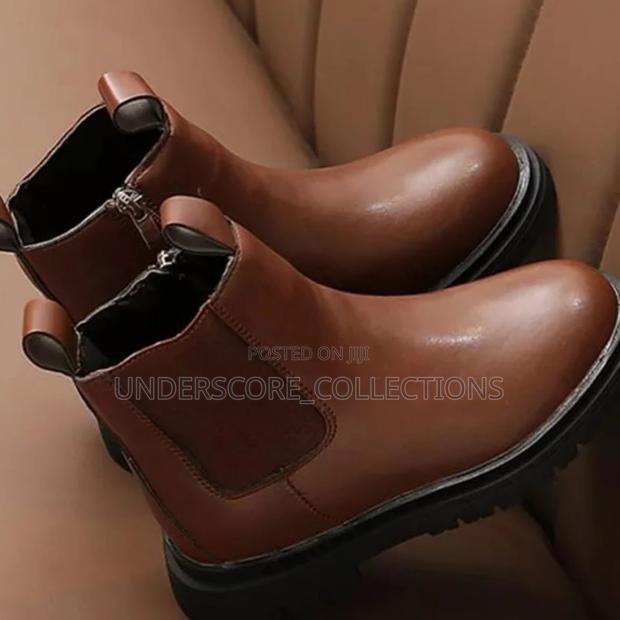 High-End Kids Cowboy Look Leather Boot Shoe - thumbnail 3