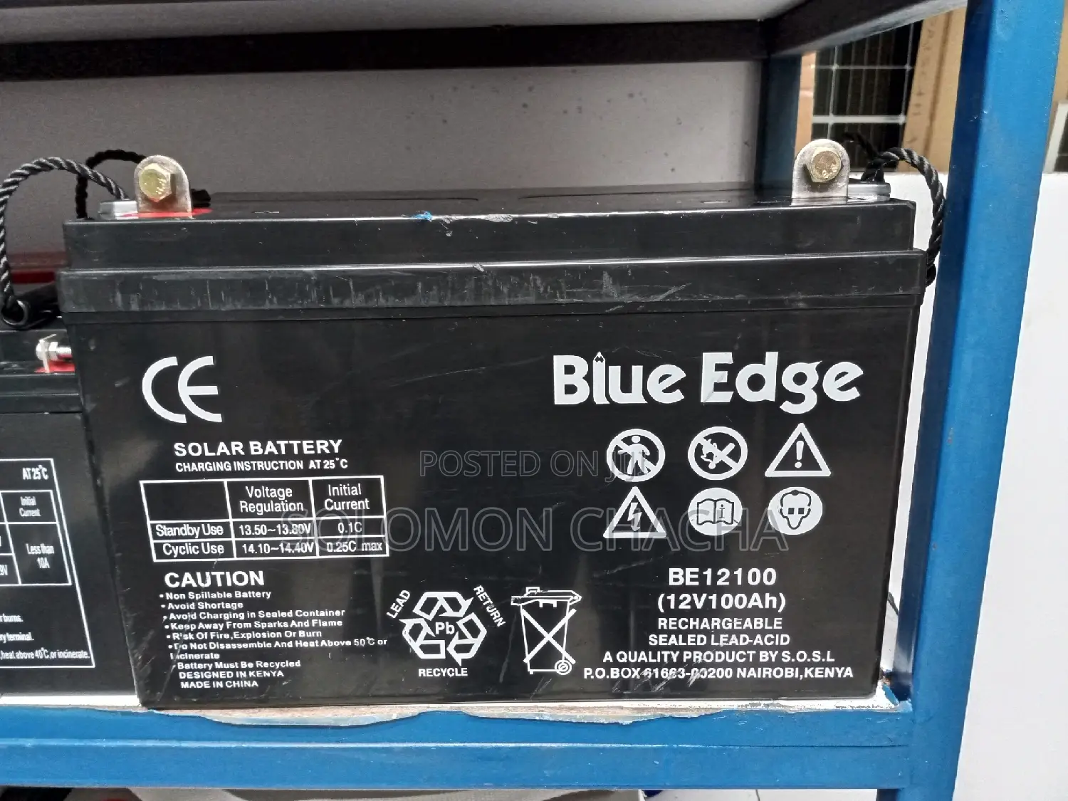 Blue Edge 100ah 12V Solar Battery