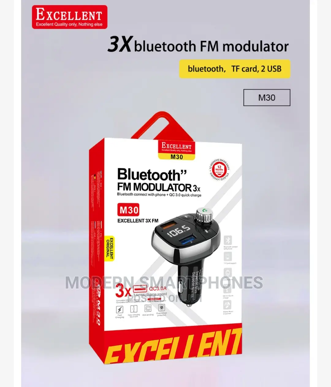 M30 3X Fm Bluetooth Modulator