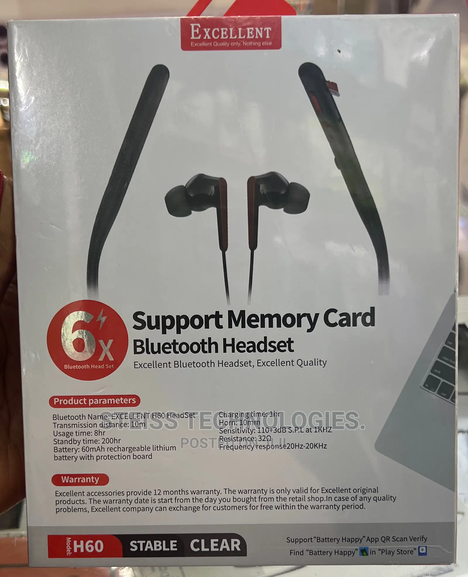 Excellent H60 Wireless Neckband