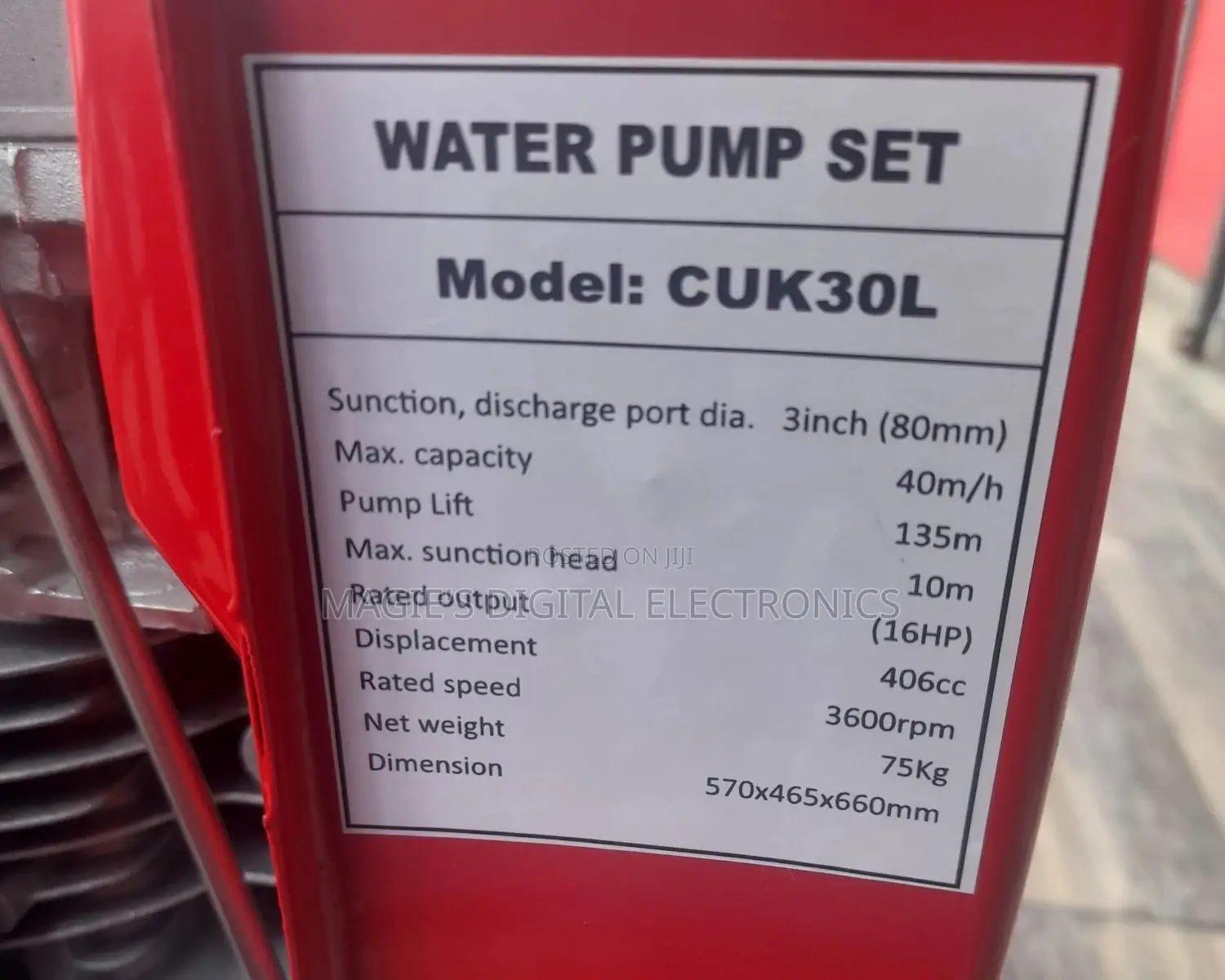 Diesel High Pressure Water Pump