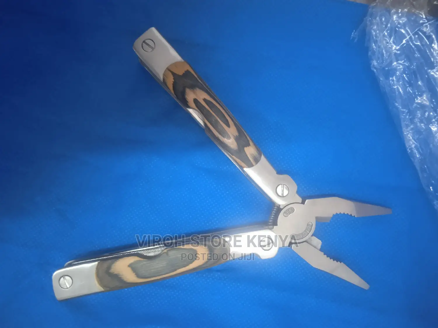 12 in 1 Pliers Pen Knife With Wooden Handle